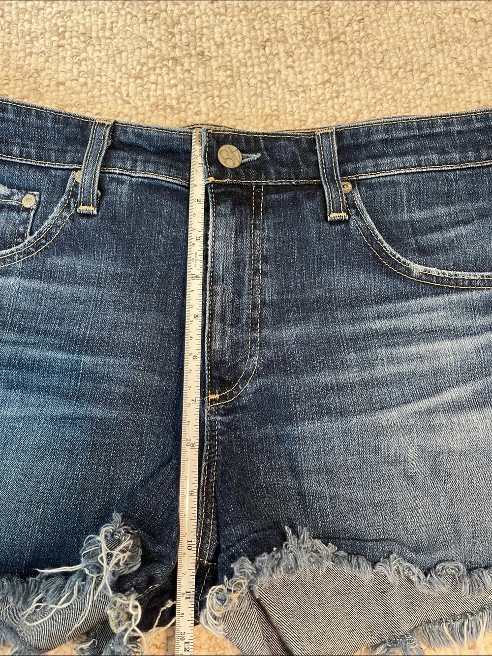 AG Adriano Goldschmied Dark Blue The Bryn Mid-Rise Jeans